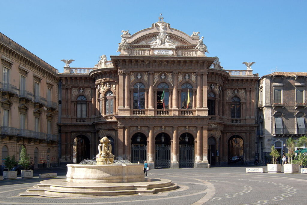 Theater and Piazza Bellini, Catania