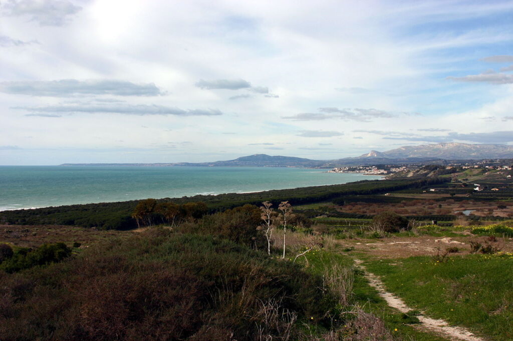 Panorama desde Capo Bianco, Heraclea Minoa