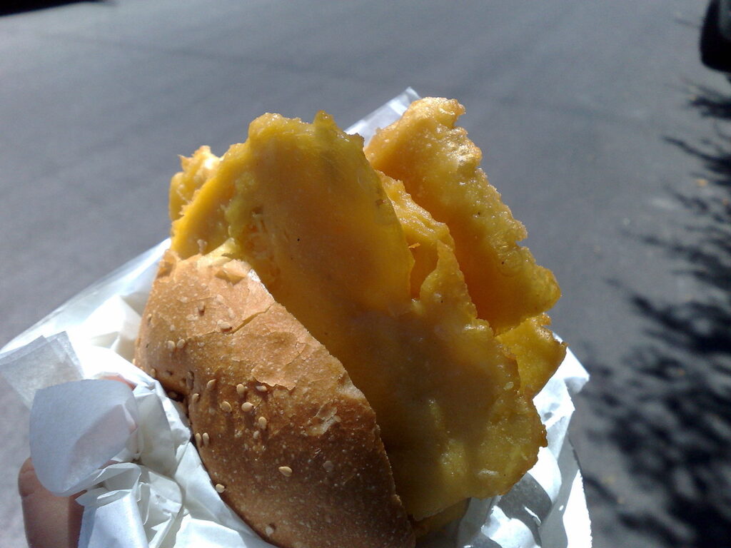 Loaves and panelle, typical Sicilian product