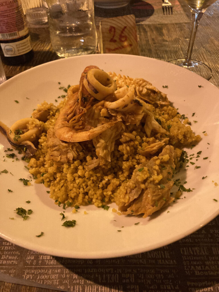 Fish Cous Cous in Marsala