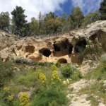 The Byzantine village Canalotto carved into the rock