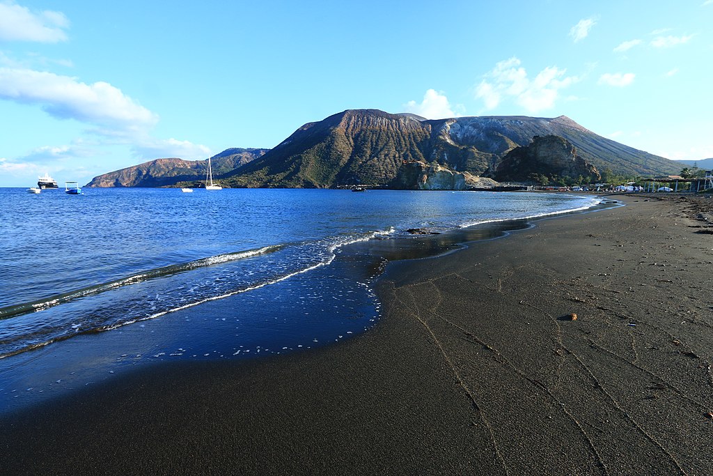 Black beach of Vulcano, Aeolian Islands